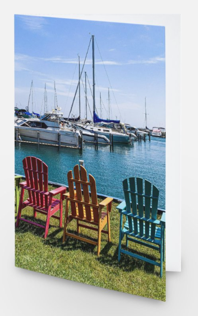 Port Sanilac Ice Cream Chairs Note Card