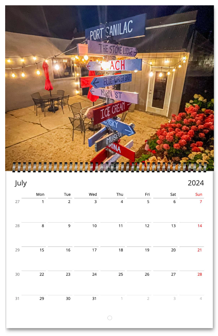 2024 Port Sanilac Wall Calendar *PICKUP ONLY*