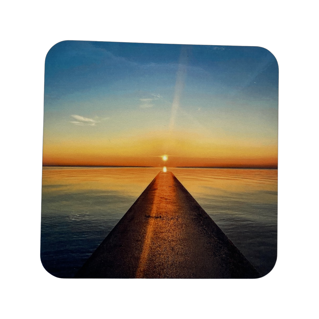 Sunrise Seawall Beverage Coaster