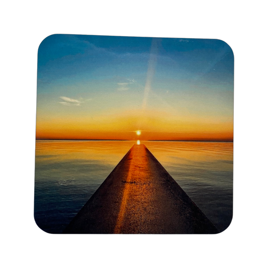 Sunrise Seawall Beverage Coaster